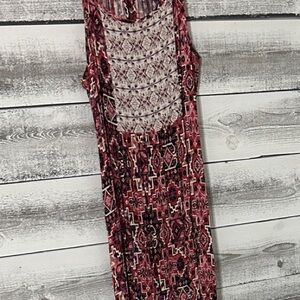 Altar'd State Pink and Cream Maxi Dress